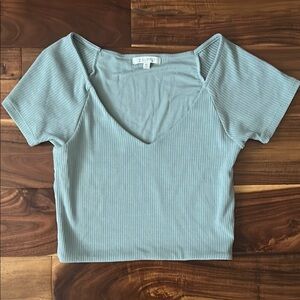 Z Supply Ribbed Crop Blouse XS NEW
